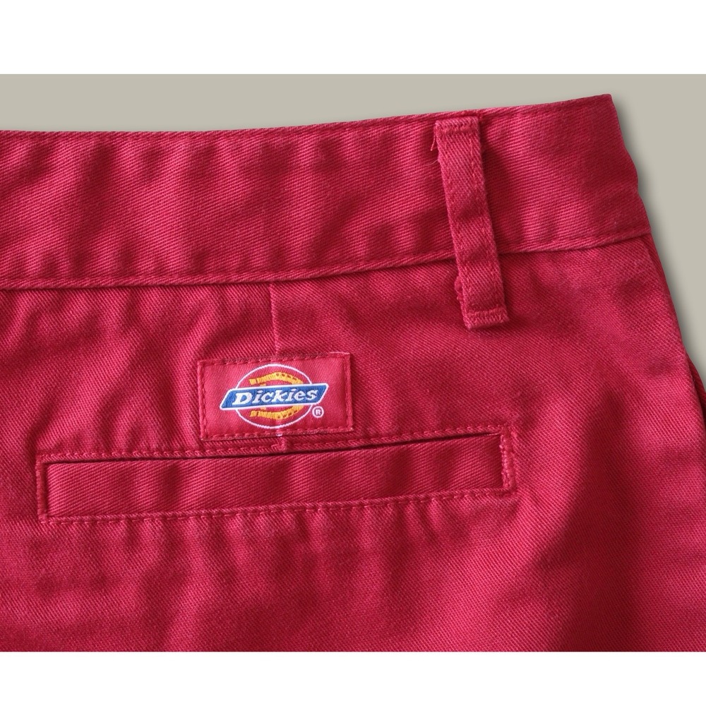 Dickies Girl AL874G Skater Streetwear Work Pants Size 11 Red Straight Leg Twill - Picture 3 of 8